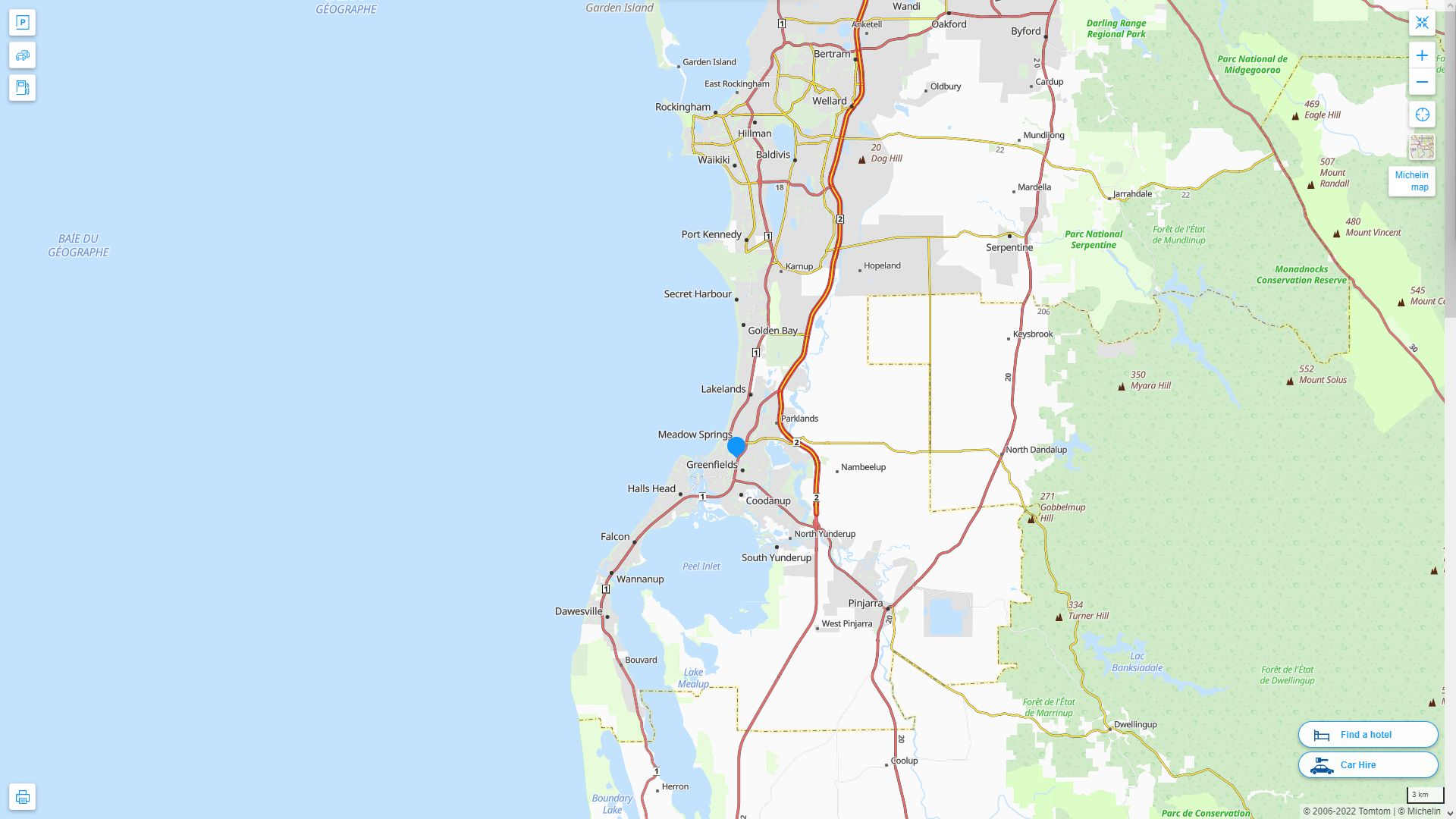 Mandurah Highway and Road Map